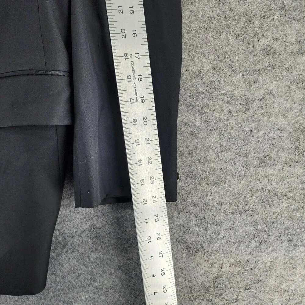 Jack Victor Sport Coat Mens 41R Blazer Black 2 Button Super 100's